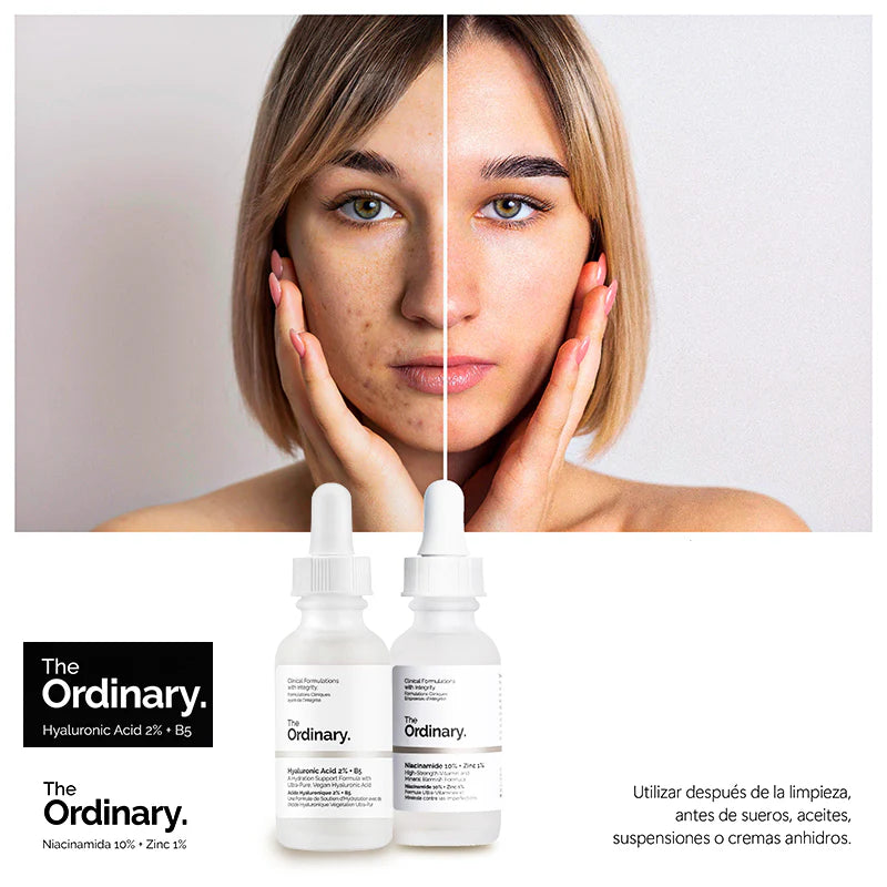 Kit The Ordinary Ácido Hialuronico + Niacinamida