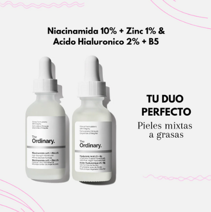Kit The Ordinary Ácido Hialuronico + Niacinamida